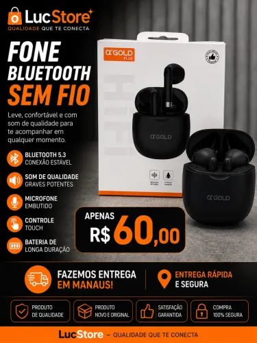 Fone Bluetooth Mini Earbuds AGold | Qualidade Premium