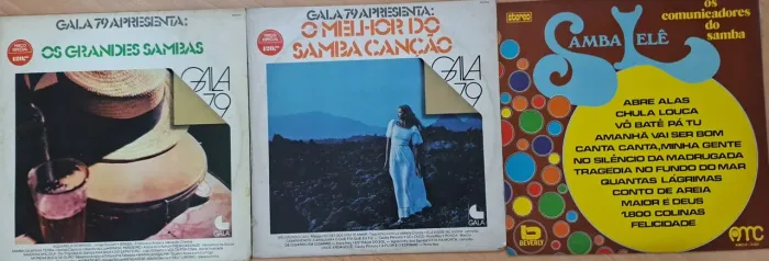 3 LPs Coletânea MPB e Samba