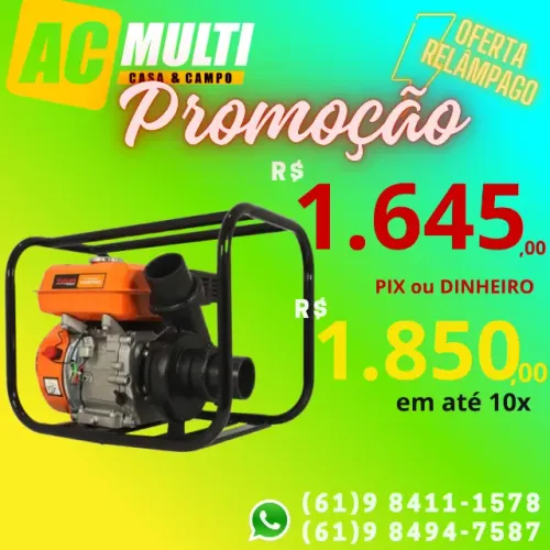 MOTOBOMBA GASOLINA 4T CENTRIFUGA 3" POL. 7HP 211cc VMB703C VULCAN 