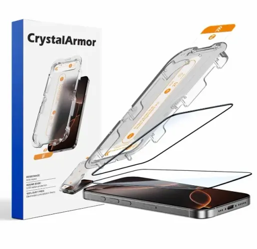 CrystalArmor kit 2 Película de Vidro Temperado 3D HD + Aplicador Fácil | Iphone 14 Pro Max