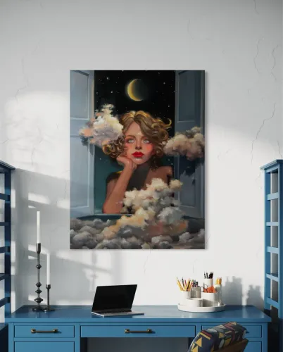 Pintura à oléo de artista russo