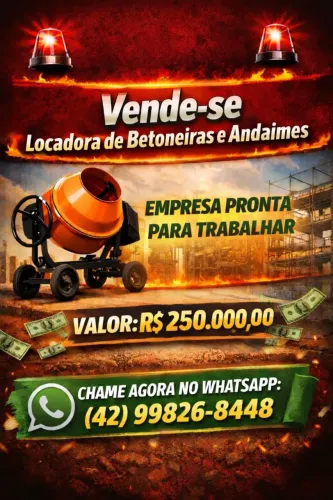 Locadora de betoneiras e andaimes 