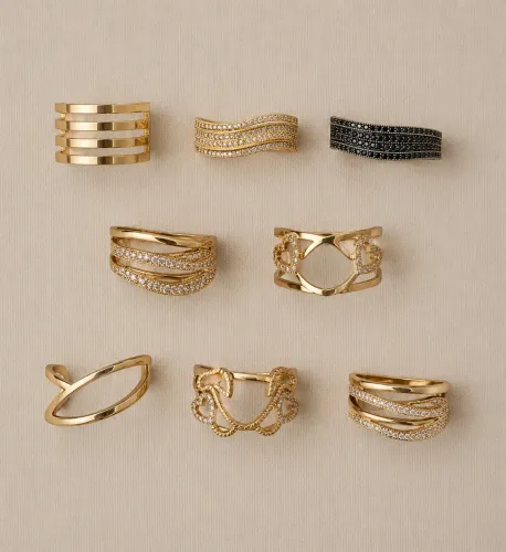 Semi joias banhadas a ouro 18k