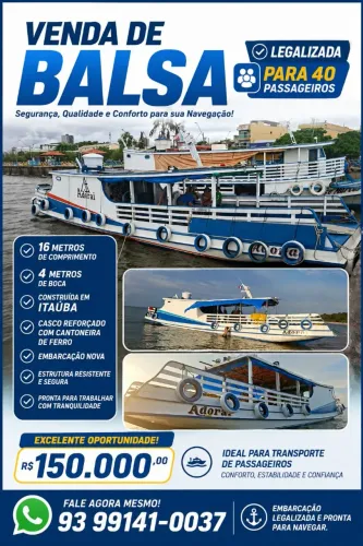 BALSA 40 PASSAGEIROS