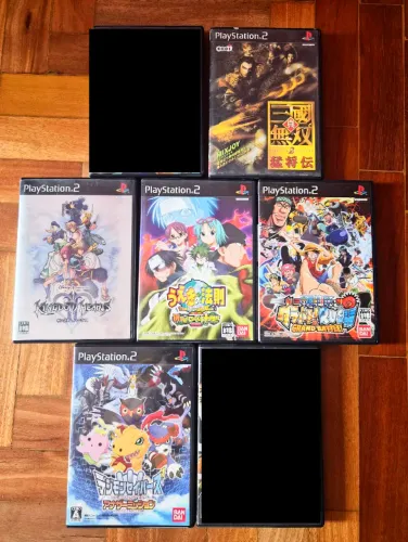 Lote jogos de Playstation2 Originais (Digimon, Kingdom Hearts, One Piece)