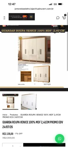 GUARDA ROUPA VENICE MDF
