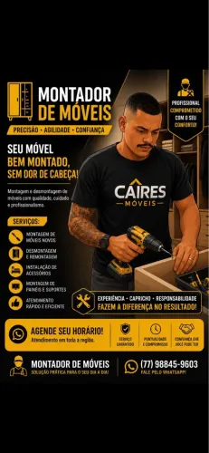 Serviços de desmontagem e montagem de móveis em geral e reparos e manutenções de móveis 