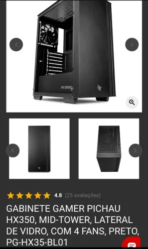 Peças de PC gamer e de Notebook