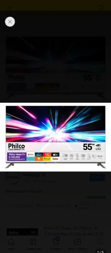 TV 55" Roku Philco 4k smart