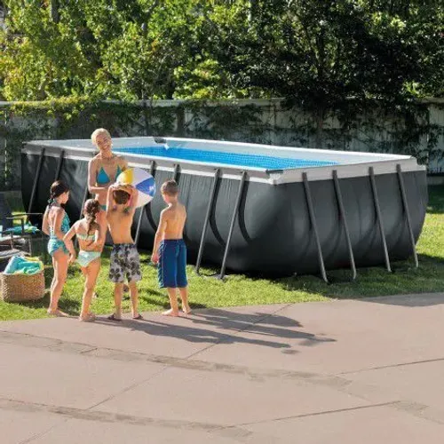 Piscina estrutural intex 17.000 litros com filtro de areia e escada lacrada