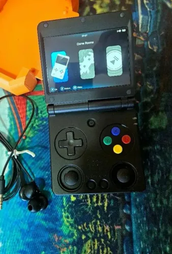 Anbernic RG34xxsp preto semi novo somente o console portstil emulador GBA