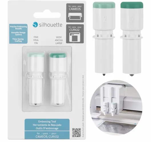 Conjunto de 2 ferramentas de relevo para Silhouette Cameo 5 e Silhouette Curio 2