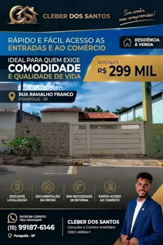 Residência a venda com 163 metros quadrados com 2 quartos em Jardim Santa Terezinha - Pená