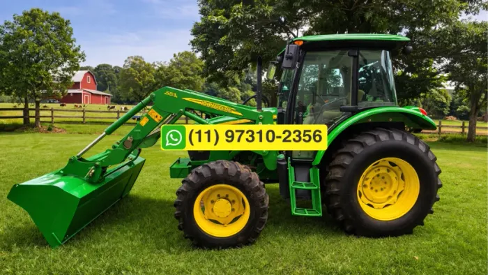 Trator John Deere Cabinado 2025 com Concha - 624h - Único Dono - Estado de Novo