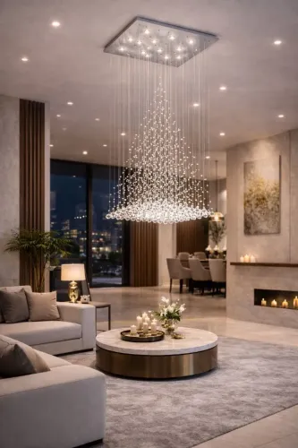 Lustre de cristal moderno luxo em led