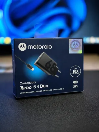 CARREGADOR MOTOROLA TURBO 68 DUO 68W USB-C