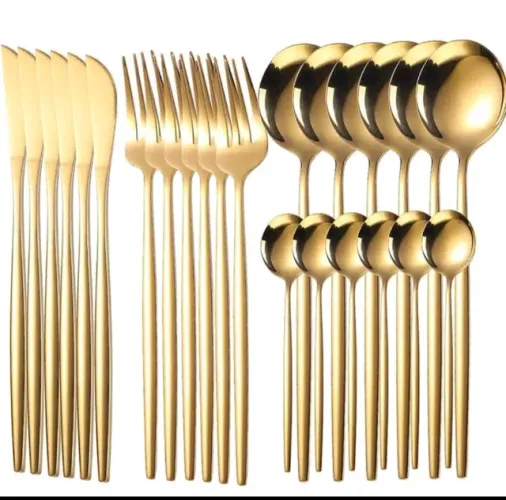 Talher dourado 24 peças