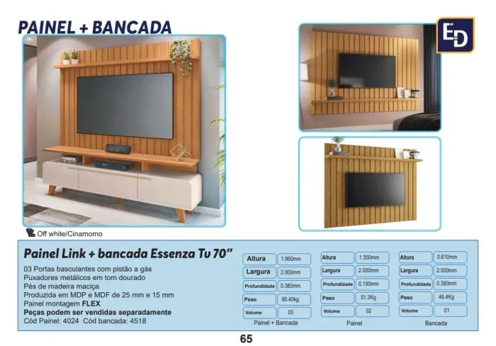 PAINEL LINK 2.0 COM BANCADA ESSENZA