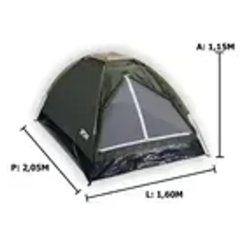 Barraca de Camping 3 Pessoas Pantanal Mor Verde Impermeável