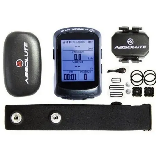 Gps Bike Absolute Wild Completo + Cinta Cardíaca + Sensor De Cadência - Bicicleta