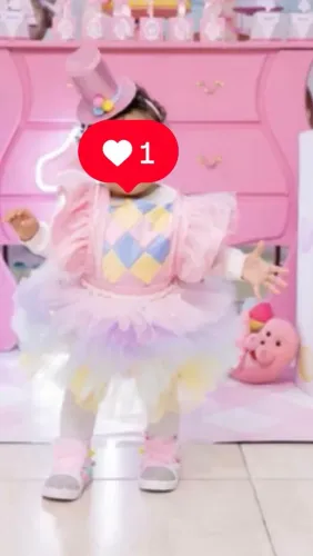 Vestido de festa 1 ano palhacinha