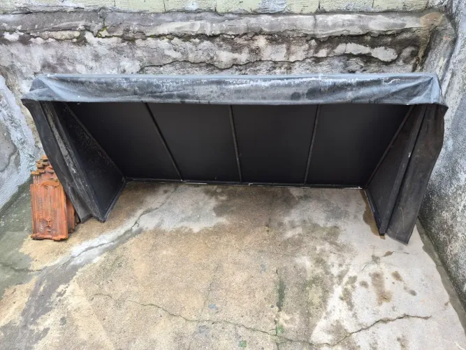 Toldo de ferro e lona