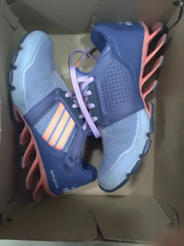 Tênis Adidas Springblade Ignite Azul e Laranja - Original (Tam 39)