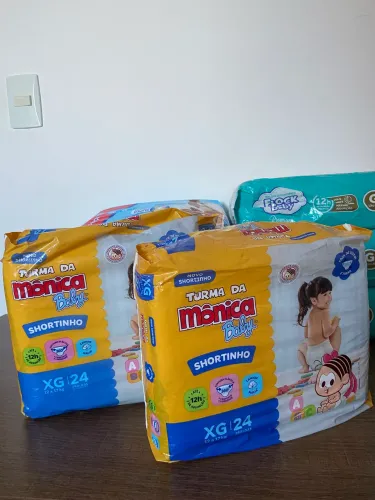 Fralda Turma da Mônica Baby Shortinho XG 24 Unidades - Nova e Lacrada