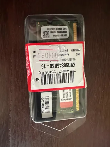 Memória Kingston 16GB DDR5 5600MHz Notebook - NOVA E LACRADA