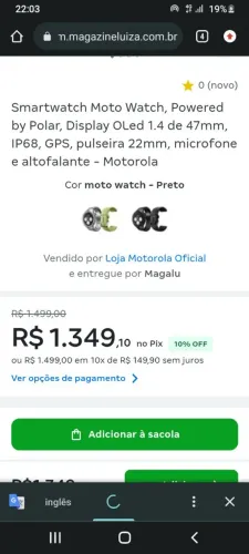 Smart watch Motorola polar