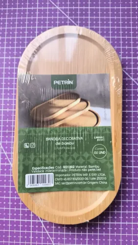 Bandeja de Bambu decoração