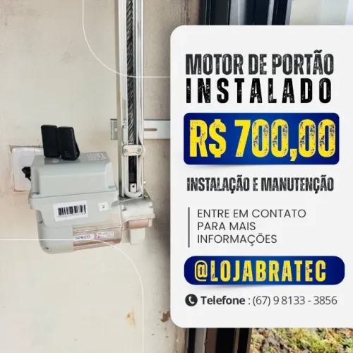 Motor de portão eletrônico de 8 segundos (instalado)