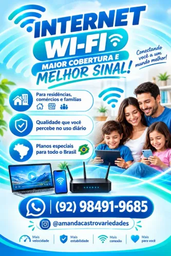 INTERNET WIFI CONEXÃO RÁPIDA E ESTÁVEL PARA TODO O BRASIL