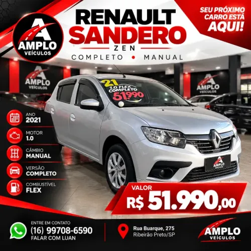 Renault Sandero Zen Flex 1.0 12V 5P Mec. 2021