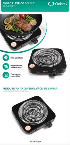 Fogão elétrico 1 boca em PROMOÇÃO!