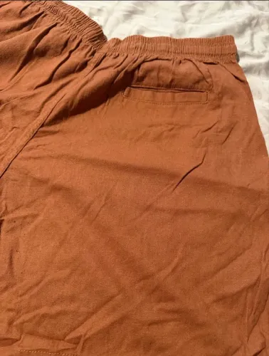 Short KS linho cor terroso tamanho G1