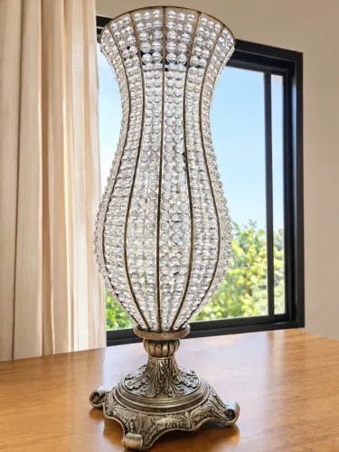 Vaso de pedras de cristal
