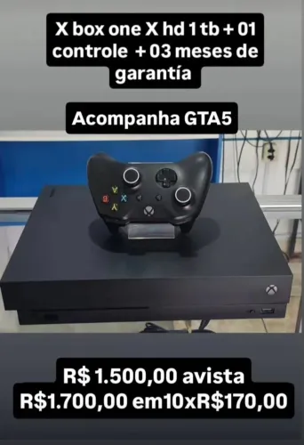 Xbox One X 1tb semi-novo