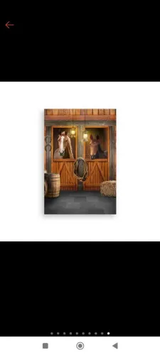 Painel de festa vertical-Cavalos no estábulo 