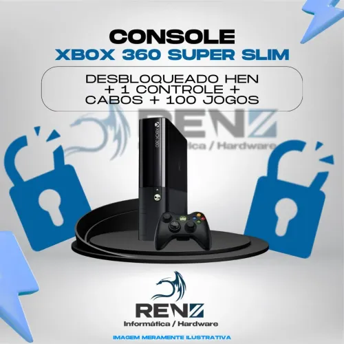 (Loja física) XBOX 360 Desbloqueado com garantia