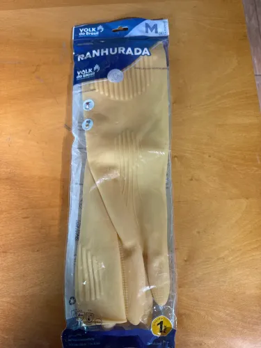 Luva De Borracha Grossa Cano Longo Limpeza Pesada (M)