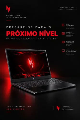 Notebook V15 Anv15-51-58az 13°geração 32gb Intel Core I5 Acer Preto