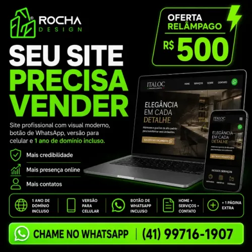 OFERTA RELÂMPAGO: Site Profissional por R$ 500