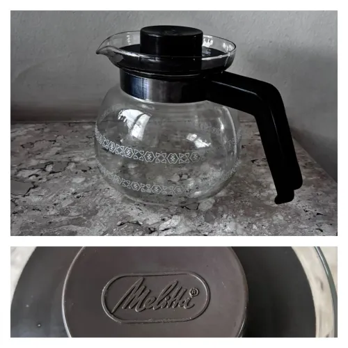 Jarra de Vidro Refratário Vintage Melitta com Tampa - Antiga / Coleção