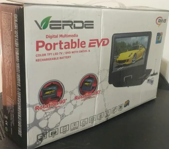 Tv Dvd Cd Jogos e Rádio Portátil Em 7 Polegadas 