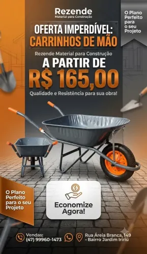 Carrinho de mão BARATO 