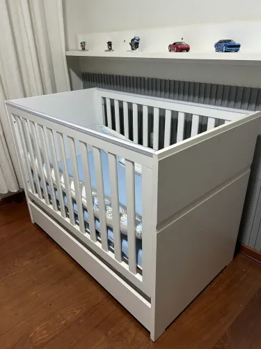 Berço + cama infantil 135 x 80 cm