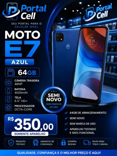 Smartphone Moto E7 64GB Semi Novo 