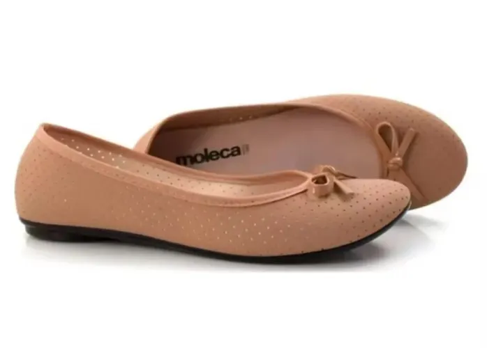 Sapatilha moleca original cor bege nova