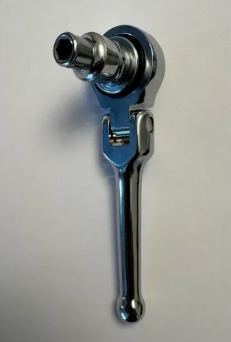 CHAVE CATRACA COM CABEÇA FLEXIVEL 3/8", COM ADAPTADOR PARA BITS DE 1/4"